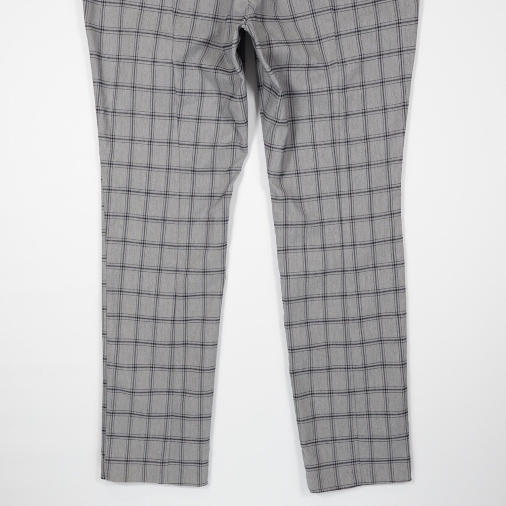 Worthington Women's Slim Leg Invisible Zip‎ Stretch Plaid Pants Gray Size 12 - Picture 6 of 9
